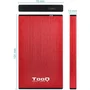 Tooq TQE-2527R Caja Externa para Disco Duro 2.5 Pulgadas SATA, Rojo/Negro